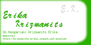 erika krizmanits business card